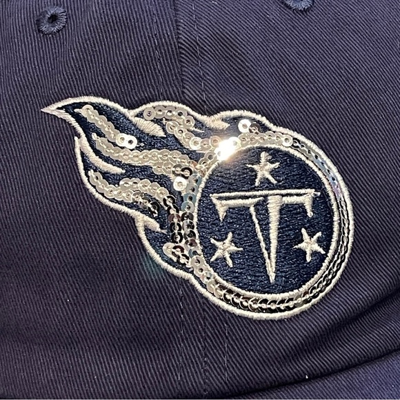 Tennessee‎ Titans Hat NFL Team Navy Silver Sequins Logo Adjustable Football NEW - Picture 3 of 13